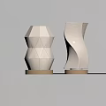 Modern Artistic Table Lamps With Geometric And Curved Fabric Shades Gold Base Warm Light