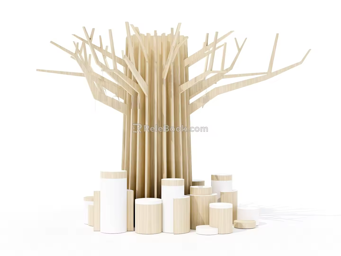 Modern Decorative Column Tree Decorative Column 3d model