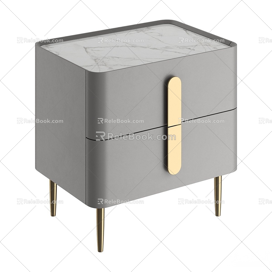 Modern bedside table 3d model