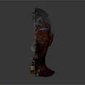 Intricate Mechanical Head Structure With Internal Electronic Components And Tech Gear