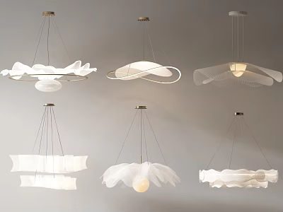 Modern Inflatable Pendant Lights With Artistic Shapes For Home Interior Decoration 3d model