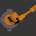 Orange Industrial Robotic Arm Machinery Equipment for Automated Manufacturing Processes