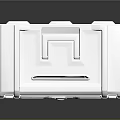 White Hard Shell Equipment Case with Secure Locks and Ventilation Grilles 3d model