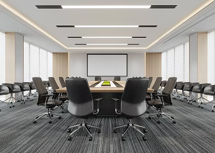 Modern Meeting Room Meeting Table and Chair 3d model