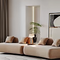 Modern Multiplayer Sofa 3d model