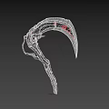 Hook Sickle PBR Material Next Generation Future Weapon Cyberpunk Style Sickle Death Sickle Cast Iron Sickle Devil Sickle Weapon Cold Weapon 3d model