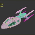 Modern Starship Star Trek Spaceship Spaceship Spaceship 3d model