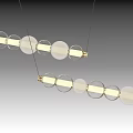 Modern Chandelier Design With Round Transparent Glass Balls And Gold Metal Frame