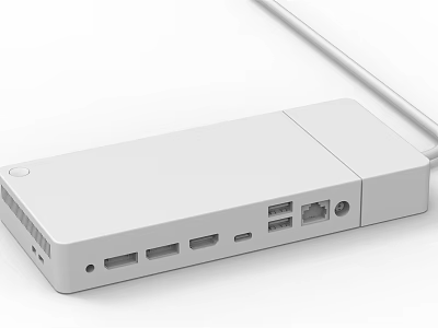 White Television With Multiple USB HDMI Ports For Device Connectivity 3d model