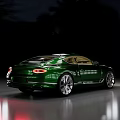 Luxury Green Sports Car With Shiny Alloy Wheels And Brown Leather Interior