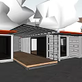 Modern Container Store Container Cafe Container Store Public Building Small Building Post Station Building 3d model