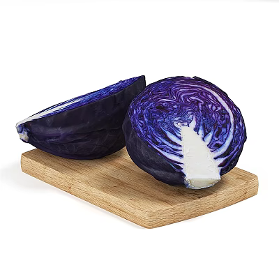 Food Vegetables Cabbage Purple Cabbage 3d model
