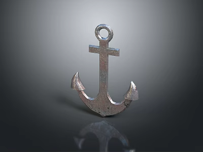 Anchor Iron Anchor Ship Anchor Rope Iron Products Realistic 3d model