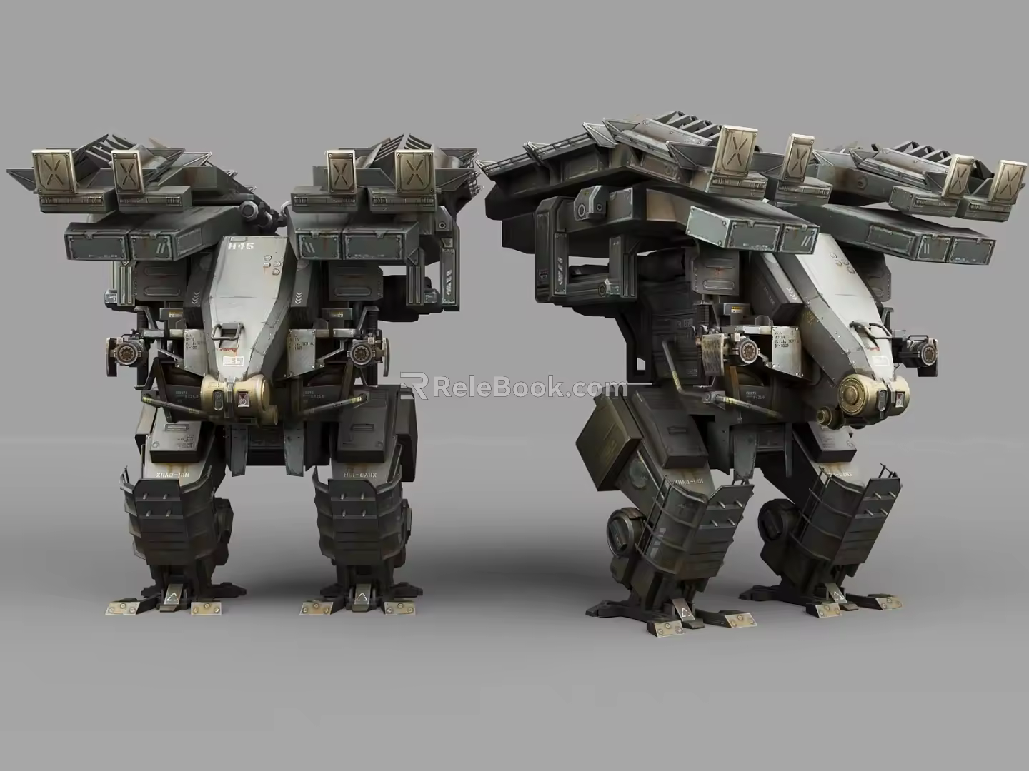 Cyberpunk Style Sci-Fi Robot Mectura Century Sci-Fi Style Hard Surface Robot Intelligent Robot War Robot War Machine 3d model