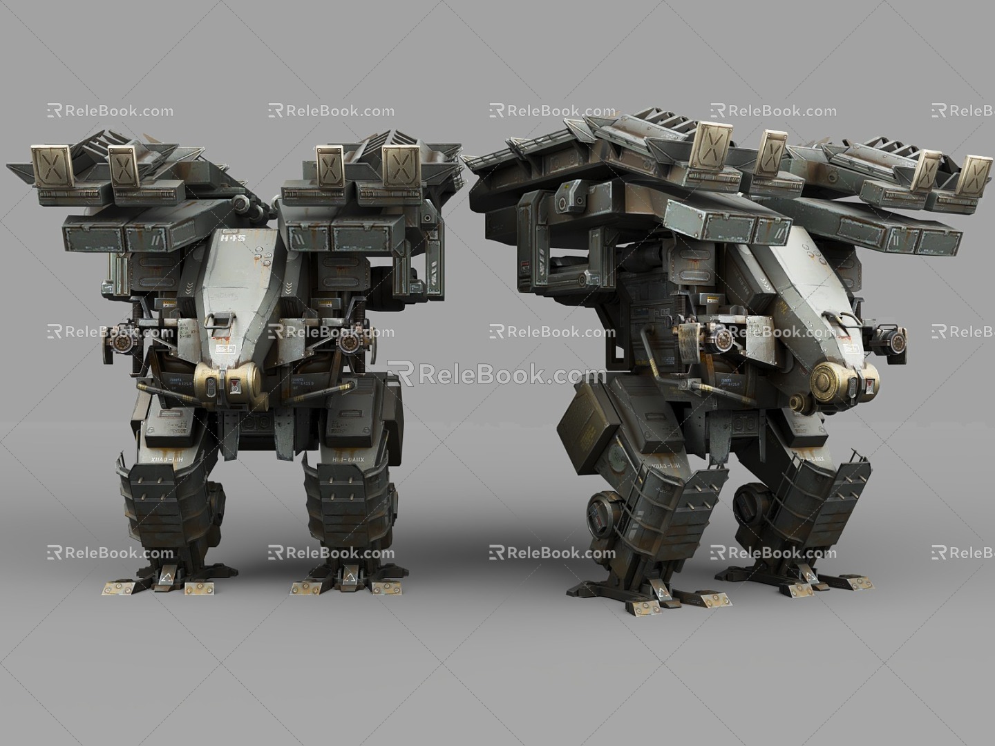 Cyberpunk Style Sci-Fi Robot Robot Mectura Century Sci-Fi Style Hard Surface Robot Intelligent Robot War Robot War Machine 3d model