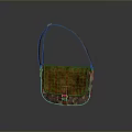 Stylish Leather Handbag With Camouflage Pattern And Single Shoulder Strap Design