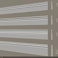 White Decorative Molding Lines With 150 160 180 200 Lengths For Interior Design