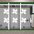 Sliding Doors Exhibition Display At VEDAD Booth Featuring Aluminum Materials And Modern Design