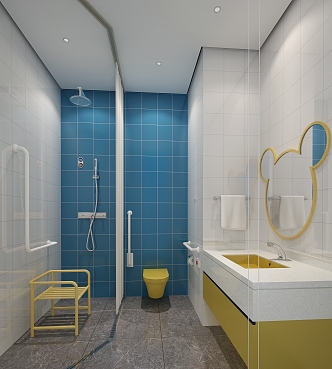 Children's Hospital Ward Toilet 3d model