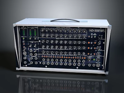 LZX Industries Portable Electronic Device With Handle Control Panel Multiple Knobs And Ports 3d model