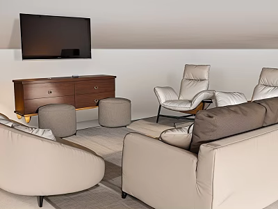 Inflatable Sofa And Chair Design For Modern Living Room Interior Decor 3d model