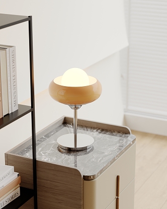 Modern Table Lamp Table Lamp Side Bookshelf 3d model