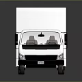 White Box Truck With Large Glass Windows And Wooden Floor Interior Design