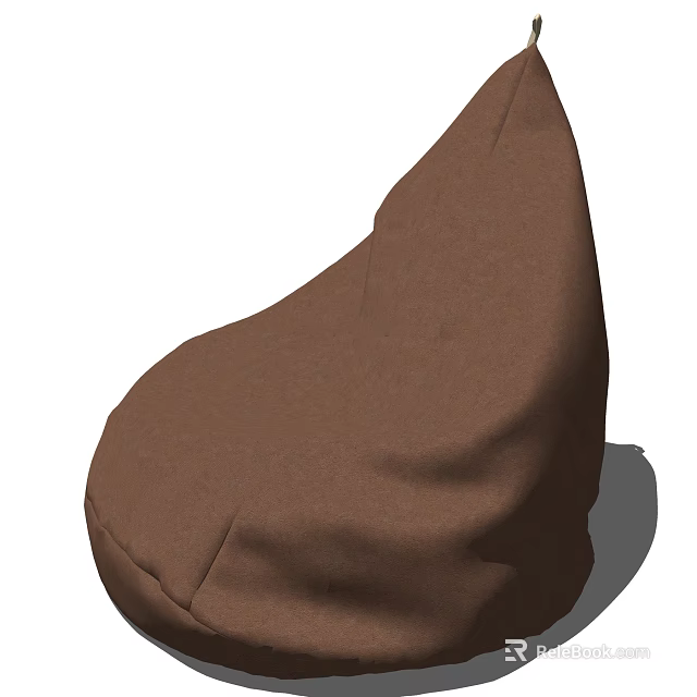 Brown Bean Bag Lazy Sofa Soft Comfortable Fabric Cover For Living Room 3d model 