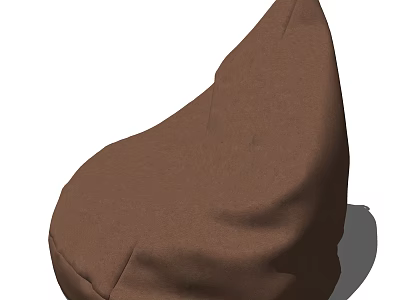 Brown Bean Bag Lazy Sofa Soft Comfortable Fabric Cover For Living Room 3d model