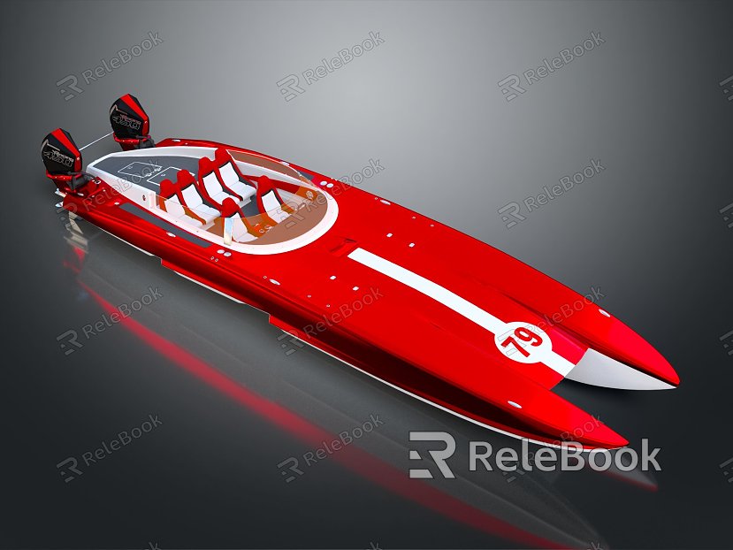 Modern Speedboat Yacht Cruise by Speedboat model