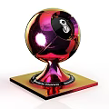Shiny Blue Purple Sphere Decorative Object With Purple Base Designed by DROWIN MEMENTO