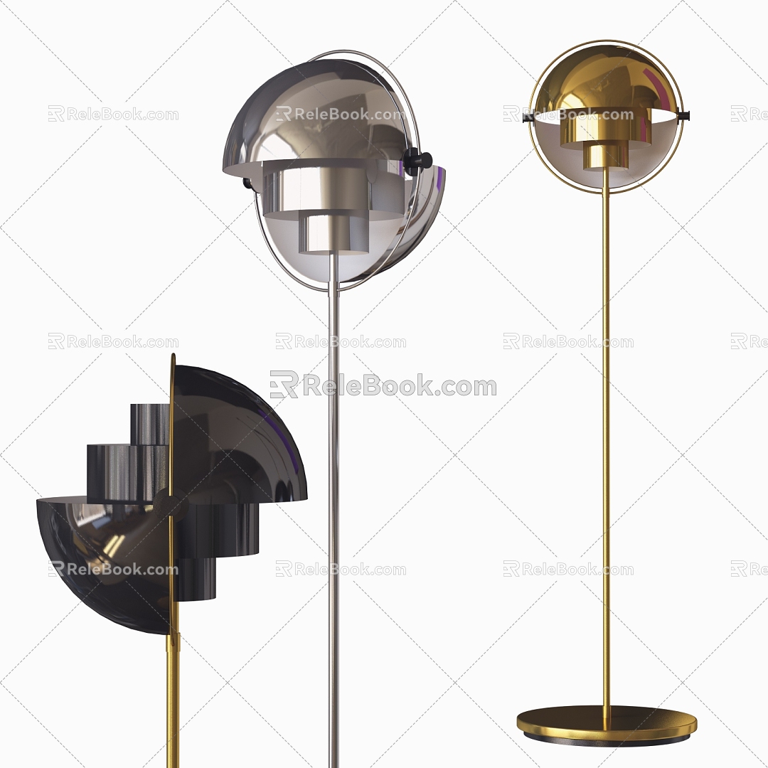 Metal floor lamp 3d model