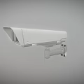 White Wall Mounted Projection Monitoring Camera With Protective Housing For Security Surveillance