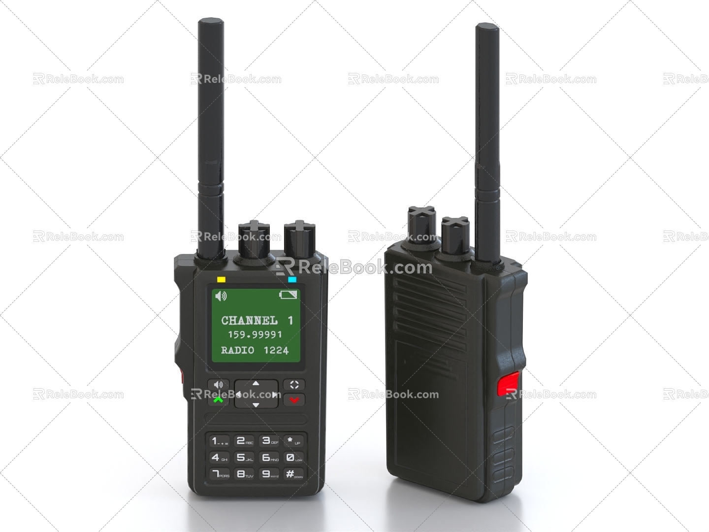 walkie talkie satellite phone 3d model