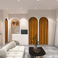 Modern Clothing Store Interior With Clothing Racks Mannequins Sofa And Plants