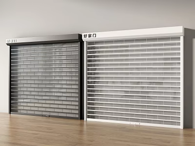 Modern rolling shutter door rolling gate garage door warehouse door shop door 3d model