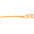 Stylish Orange Hairpin Jewelry Accessory With Curved Shape And Hollow Out Details