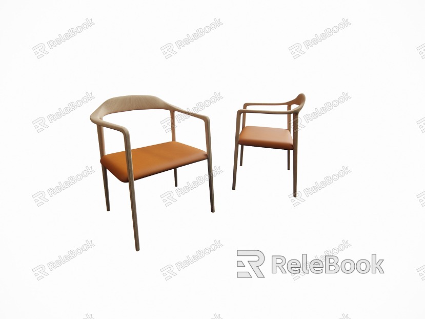 Modern Style Dining Chair Leisure Chair Wooden Leather Dining Chair Minimalist Style model