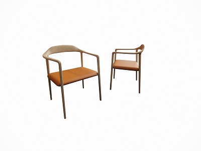 Modern Style Dining Chair Leisure Chair Wooden Leather Dining Chair Minimalist Style model