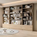 Bookcase Bookshelf Ornaments Book Decorative Cabinet 3d model