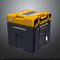 Portable Solar Powered Storage Container With Yellow Top And Gray Body For Daily Use