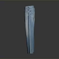 Blue High Waisted Wide Leg Jeans With Vintage Wash And Comfortable Fit