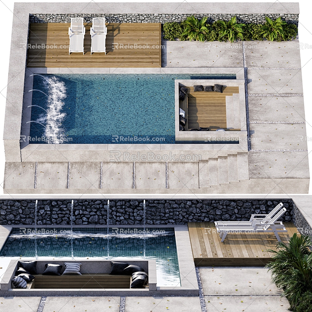 Modern Swimming Pool 3d model