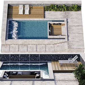 Modern Swimming Pool 3d model