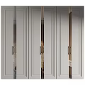 Modern Wardrobe Interior Design With Mirror Doors And Metal Handles Storage