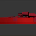 Red Heart Shaped Gift Box With Decorative Purple Bow For Daily Use