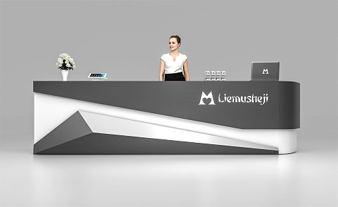 Modern reception bar 3d model