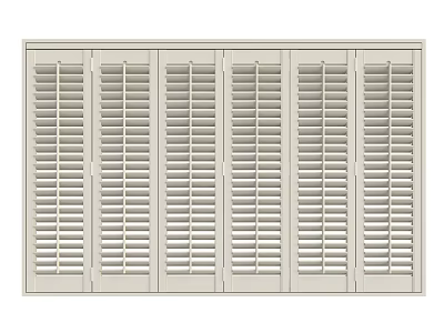 White Window Blinds With Adjustable Slats For Interior Home Decoration And Light Control 3d model