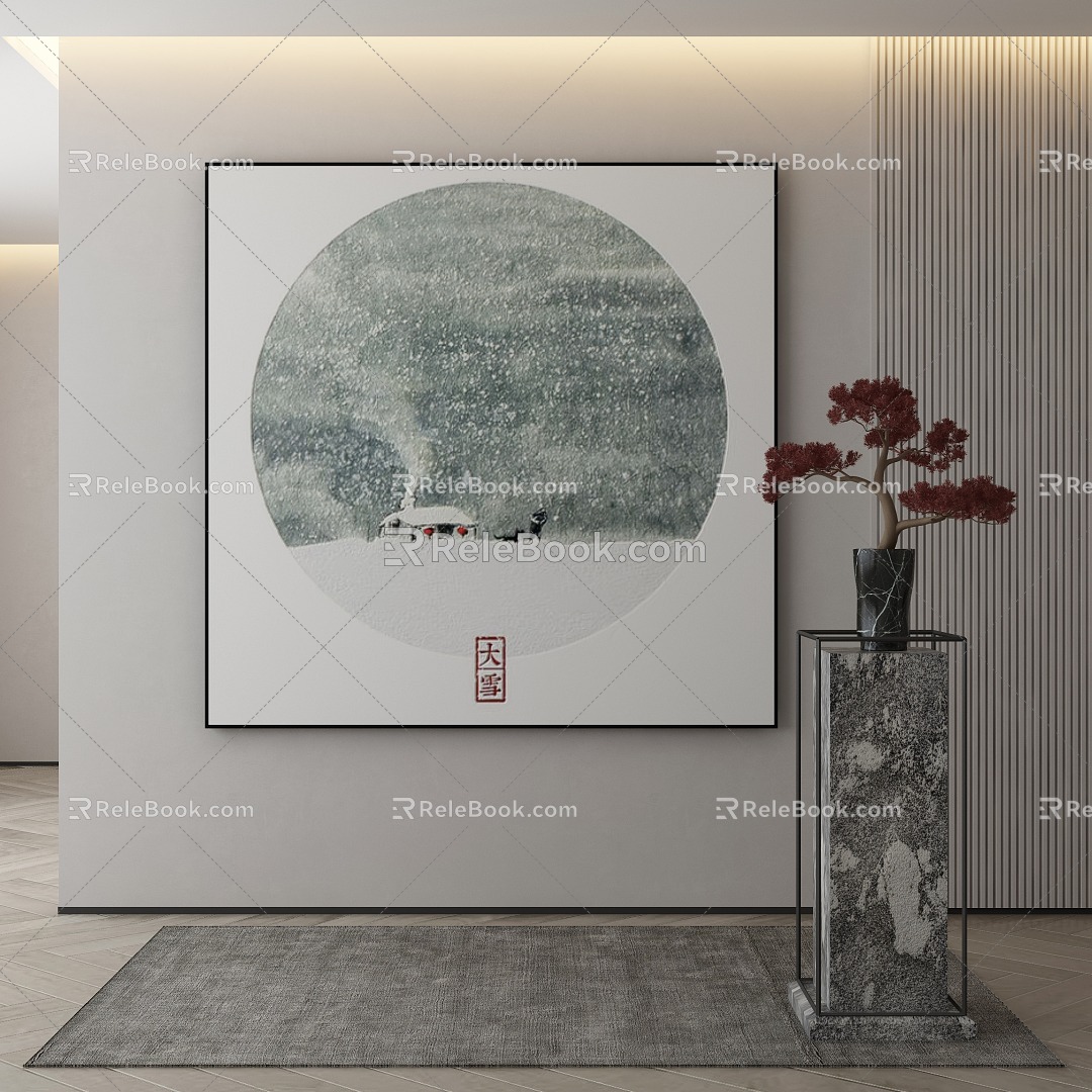 New Chinese Decorative Painting 3d model