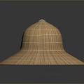 Handmade Bamboo Woven Wide Brim Hat With Natural Tone And Craft Details